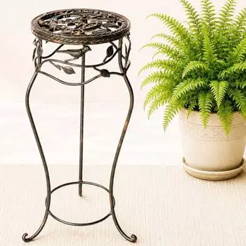 DanDiBo Blumenhocker Metall, rund, schwarz, 78cm (18215)