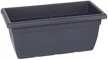 Dehner Giunone Blumenkasten 100x45x40cm, Kunststoff, anthrazit (3729019)