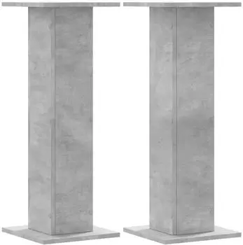 vidaXL Pflanzenst&auml;nder 2 Stk., Holzwerkstoff, betongrau, 30x30x80cm (3307867)