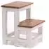 Xtradefactory Pflanzentreppe Step zweistufig, Altholz, weiß, 46x37x37cm