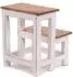 Xtradefactory Pflanzentreppe Step zweistufig, Altholz, weiß, 46x37x37cm