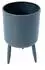 DanDiBo Blumentopf mit Beinen, Metall, grau, 17cm (9626017)