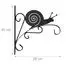 Relaxdays Blumenhaken Schnecken-Motiv, schwarz, 3er-Set