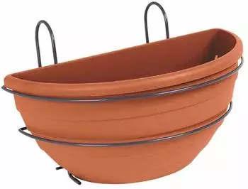 Jardifer Halbschale mit Einh&auml;ngehaken 35cm terracotta (330-043)