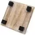Spetebo Blumenhocker Holz, eckig, natur, schwarze Füße, 21x21cm (47911)