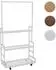 MCW MCW-Q33 Pflanzenregal Bambus 3 Ablagen mit Rollen, 175x93x38cm, weiß (101014)
