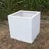 Eleganteinrichten Pflanzkübel Fiberglas quadratisch 60x60x60cm perlmutt-weiß