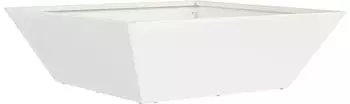 vidaXL Garten-Pflanzgefäß weiß 50x50x15cm Kaltgewalzter Stahl (873826)