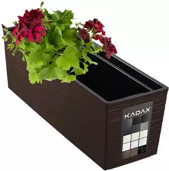Kadax Blumenkasten mit Einsatz, Rattanmuster, 18x56cm (K3867)