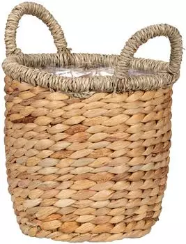 Scheurich Water Hyacinth 28 Korb-Pflanzgef&auml;&szlig; mit Griffen, natur, &Oslash;28cm (67549)