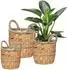 Scheurich Water Hyacinth 28 Korb-Pflanzgefäß mit Griffen, natur, Ø28cm (67549)