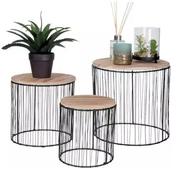 Spetebo Pflanzenst&auml;nder 3er Set, Metall, 3 Gr&ouml;&szlig;en (2401)