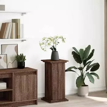 vidaXL Postament mit Stauraum Eichen-Optik 31x30x90cm Holzwerkstoff (854622)