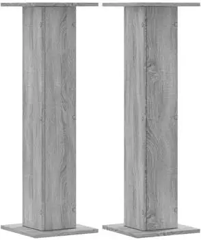 vidaXL Pflanzenständer 2 Stk., grau Sonoma, 30x30x95cm, Holzwerkstoff (3307878)