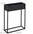 Relaxdays Blumenständer rechteckig, Metall, schwarz, 70x55x20cm (10039473)