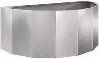 vidaXL Pflanzk&uuml;bel Silber 90 x 45 x 35 cm Edelstahl