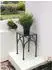 DanDiBo Blumenhocker eckig, Metall, schwarz, 28cm (9644928)