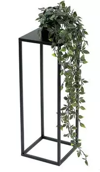 DanDiBo Blumenhocker eckig, Metall, schwarz, 50cm (96315)