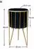 DanDiBo Blumenhocker mit Topf, Metall, gold/schwarz, rund, 3er-Set (96039)