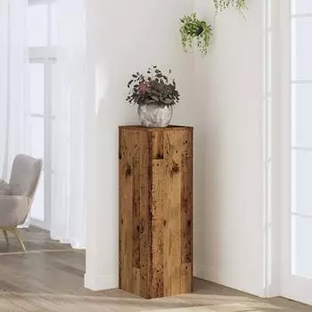 vidaXL Pflanzenständer Holzwerkstoff Vintage-Optik 33x33x100cm (852958)
