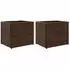 vidaXL Pflanzkübel 2 Stk. Poly Rattan braun 36x30x32cm (3210532)