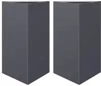 vidaXL Pflanzk&uuml;bel 2 Stk. Anthrazit Dreieckig 50x43x75 cm Stahl