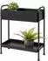 eluno Pflanzenständer mit 2 Ablagen, Metall, schwarz (6101400)