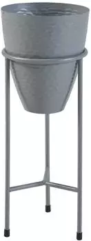 en.casa Blumenst&auml;nder Asten Metall, grau (40,5x16cm)