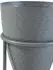 en.casa Blumenständer Asten Metall, grau (40,5x16cm)