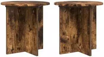 vidaXL Pflanzenst&auml;nder 2er-Set Holzwerkstoff ger&auml;ucherte Eiche 40x40x40cm (899731)
