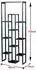 en.casa Blaavandshuk Pflanzenregal 11 Ebenen, 150x60x19cm, schwarz/Marmor-Optik