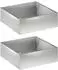 vidaXL Pflanzgefäß 2er-Set silber 40x40x20cm Edelstahl (8004989)