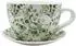 Dekohelden24 Pflanztasse mit Griff Keramik Rankenmuster 25x23x14cm (W-10043015)