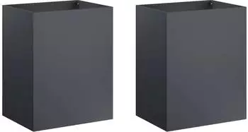 vidaXL Garten-Pflanzgef&auml;&szlig; 2er-Set anthrazit 40x30x40cm (8005475)