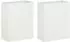 vidaXL Garten-Pflanzgefäß 2er-Set, weiß, 40x20x50cm, Stahl