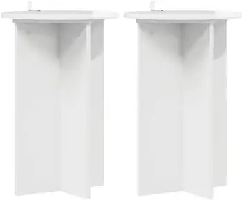 vidaXL Pflanzenst&auml;nder 2er-Set hochglanz wei&szlig; &Oslash;40x60cm Holzwerkstoff (899712)