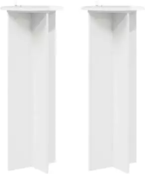 vidaXL Pflanzenst&auml;nder 2er-Set hochglanz wei&szlig; &Oslash;40x100cm (899694)
