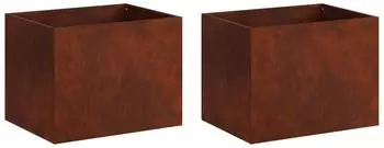 vidaXL Pflanzgef&auml;&szlig; Cortenstahl Rostoptik 40x30x30cm, 2er-Set (8005203)