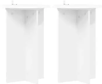 vidaXL Pflanzenst&auml;nder 2er-Set wei&szlig; &Oslash;40x60cm Holzwerkstoff