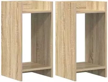 vidaXL Pflanzenst&auml;nder mit Regal Sonoma-Eiche 30x30x60cm, 2er-Set (899599)