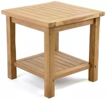 VCM Beistelltisch / Blumenhocker Teakholz, braun, 50x50x50cm (68824135-0)