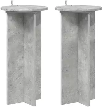 vidaXL Pflanzenst&auml;nder 2er-Set betongrau 29,5x29,5x60cm (899720)