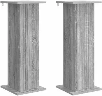 vidaXL Pflanzenst&auml;nder grau Sonoma 30,5x30x80,5cm, 2 St. (899775)