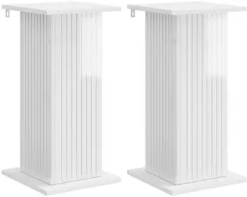 vidaXL Pflanzenst&auml;nder hochglanz wei&szlig; 30,5x30x60,5cm, 2er-Set (899789)