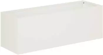 vidaXL Garten-Pflanzgefäß weiß 40x20x20cm kaltgewalzter Stahl