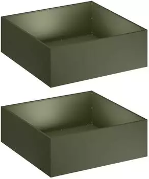 vidaXL Garten-Pflanzgefäß 2er-Set olivgrün 60x60x20cm (8005001)