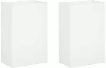 vidaXL Garten-Pflanzgef&auml;&szlig; 40x30x75cm wei&szlig;, 2er-Set (8005501)