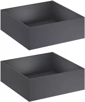 vidaXL Garten-Pflanzgefäß 2er-Set anthrazit 40x40x20cm (8004985)