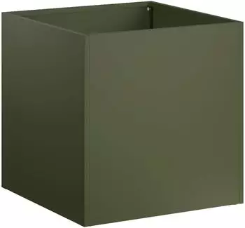 vidaXL Garten-Pflanzgefäß 45x45x45cm kaltgewalzter Stahl, olivgrün (8004972)