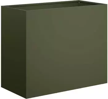 vidaXL Garten-Pflanzgefäß olivgrün 60x30x40cm kaltgewalzter Stahl (8005560)